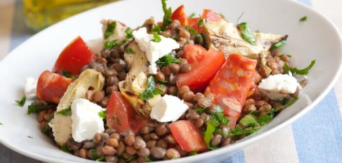 Salade de lentilles et haricots