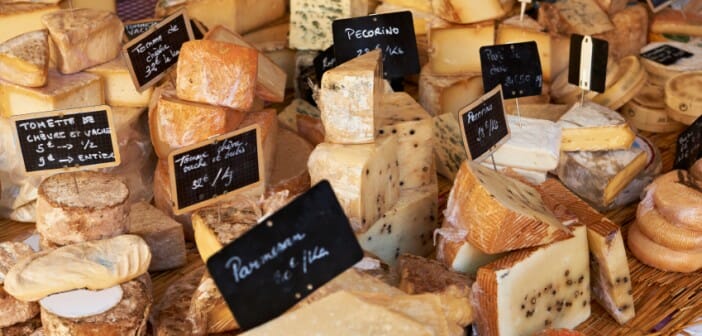 Le fromage des variétés plus ou moins grasses