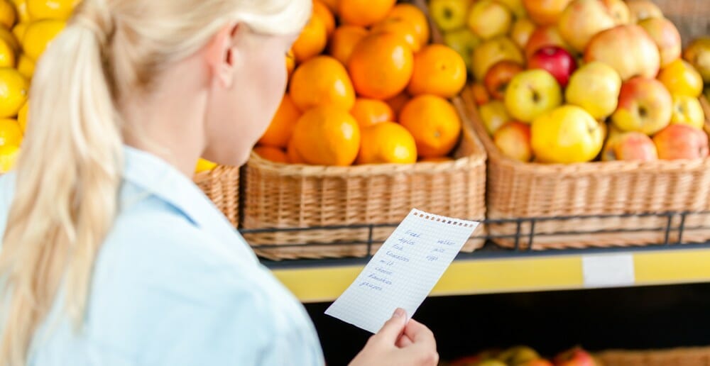 5 listes de courses minceur