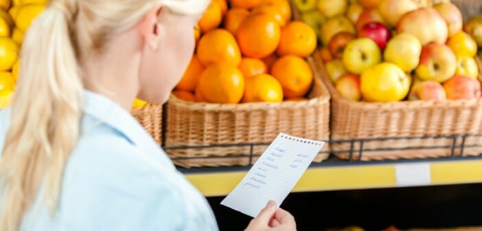 5 listes de courses minceur