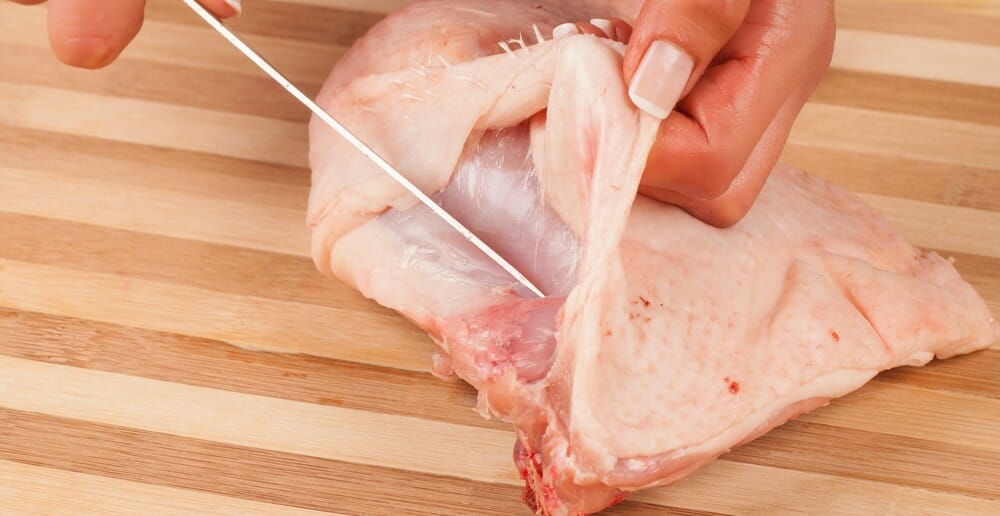 La peau de poulet