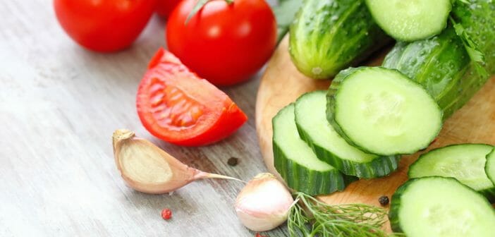 Le concombre et la tomate pour maigrir