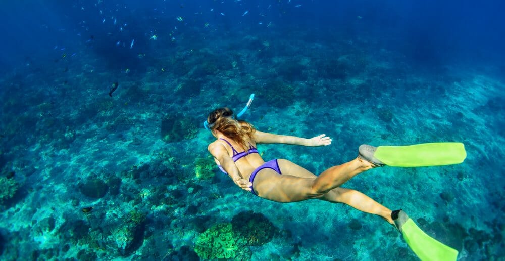 Brûler plus de calories grâce à l'aqua palmes