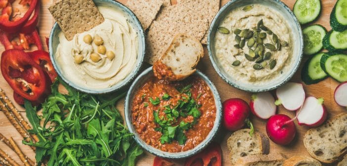 Recette de d'apéritif dinatoire végétarien light